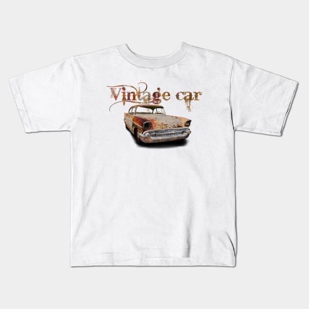 Vintage car Kids T-Shirt by sibosssr